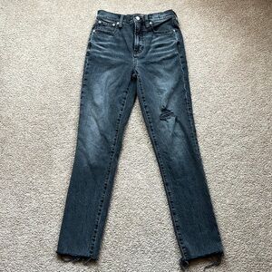 Madewell The Perfect Vintage High Rise Black Wash Jeans - Tall